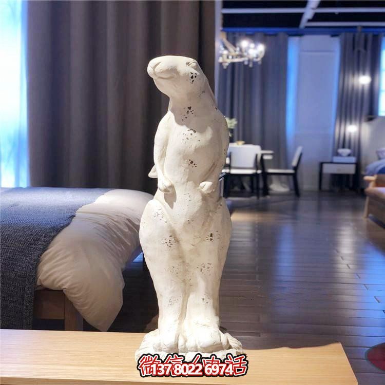 室內別墅景觀(guān)玻璃鋼兔子雕塑