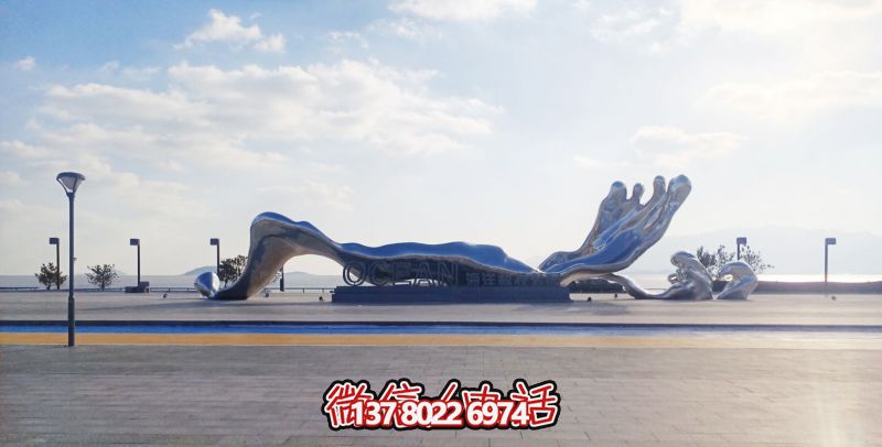 不銹鋼浪花景觀(guān)雕塑